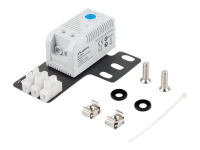 Lanberg Closed-loop thermostat 10A for rack cabinets with 19" ear and terminal block, AK-1505-S, Gray