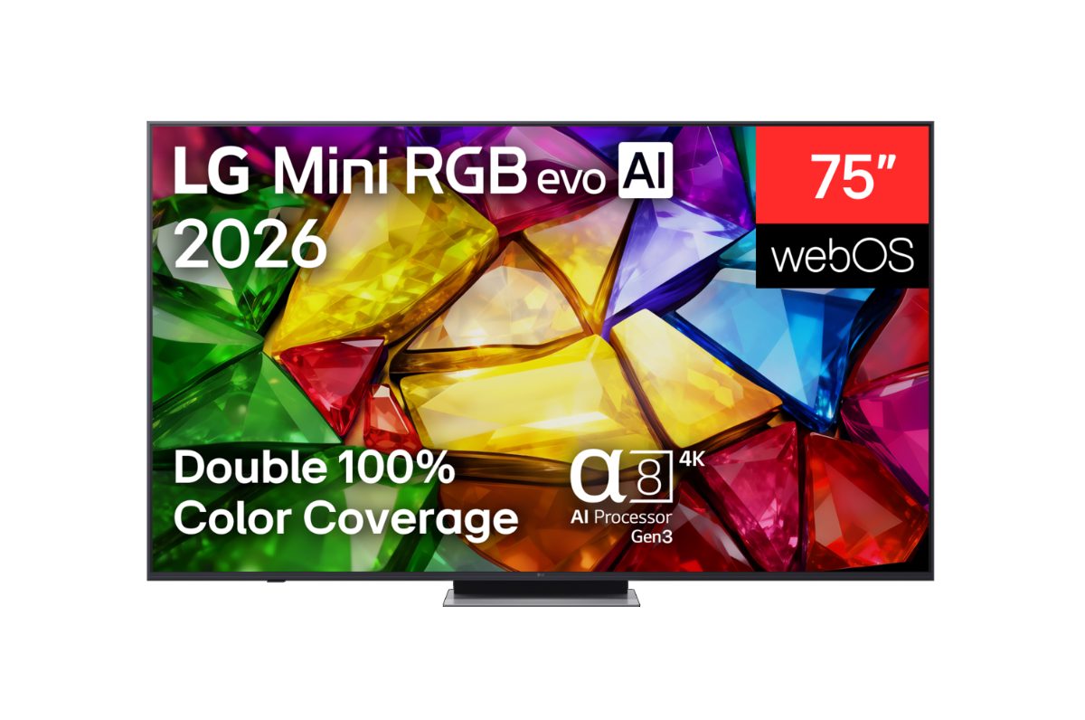 LG 4K evo AI Mini RGB TV, 75MRGB87B3B, 75, Smart TV, webOS, UHD, Black