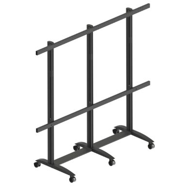 EDBAK Floor stand, TRV400.006 Videoconferencing trolley for Samsung, Height adjustment, 130 ", Maximum weight (capacity) 200 kg, Black