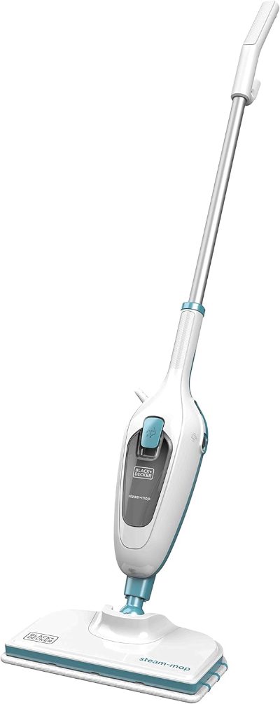 BLACK & DECKER Steam mop, FSM13E1-QS, Power 1300 W, Water tank capacity 0.38 L, White