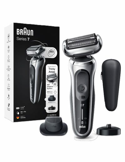 BRAUN Series 7 360 Flex skuveklis  AutoSense, sudraba