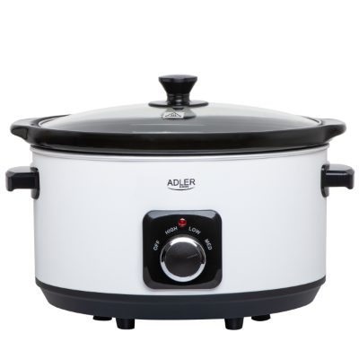 Slow Cooker, AD 6413w, 290 W, 5.8 L, Number of programs 3, White