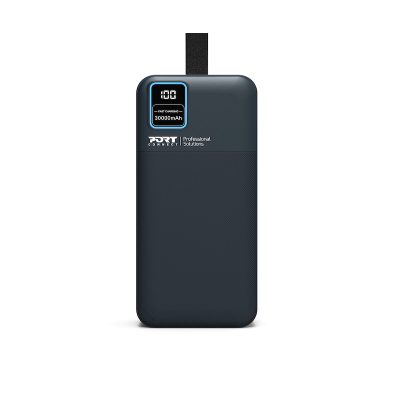 PORT CONNECT External USB-C battery integrated lamp, 30000 mAh, Blue