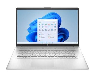 Notebook, HP, 17-cp2065nw, CPU AMD RyzenT 3, 7320U, 2.4 GHz, 17.3 ", 1920 x 1080 pixels, RAM 8 GB, DDR5-SDRAM, On-board graphics Yes, Keyboard language English, OS installed Windows 11 Home, Colour Silver, 3200 MHz, 9R868EA