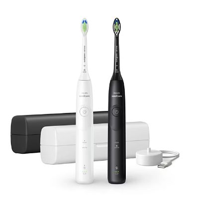 Philips HX7119/02 Sonicare Series 5500, Electric Toothbrush, Duo pack, Rechargeable, For adults, Number of brush heads included 2, Number of teeth brushing modes 2, White/Black