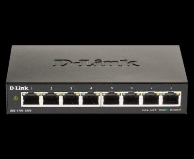 Smart Gigabit Ethernet Switch, DGS-1100-08V2, Managed, Desktop, Power supply type External, 24 month(s)