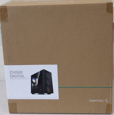 Deepcool CH560 Digital MID TOWER CASE, Deepcool MID TOWER CASE, CH560 Digital, Side window, Black, Mid-Tower, DAMAGED PACKAGING, DENTED EDGE (BACK), ATX PS2