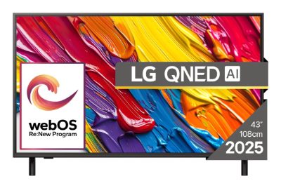 TV Set, LG, 43 ", 4K Ultra HD, 3840 x 2160 pixels, Flat, 16:9, QNED, 43QNED84A3C