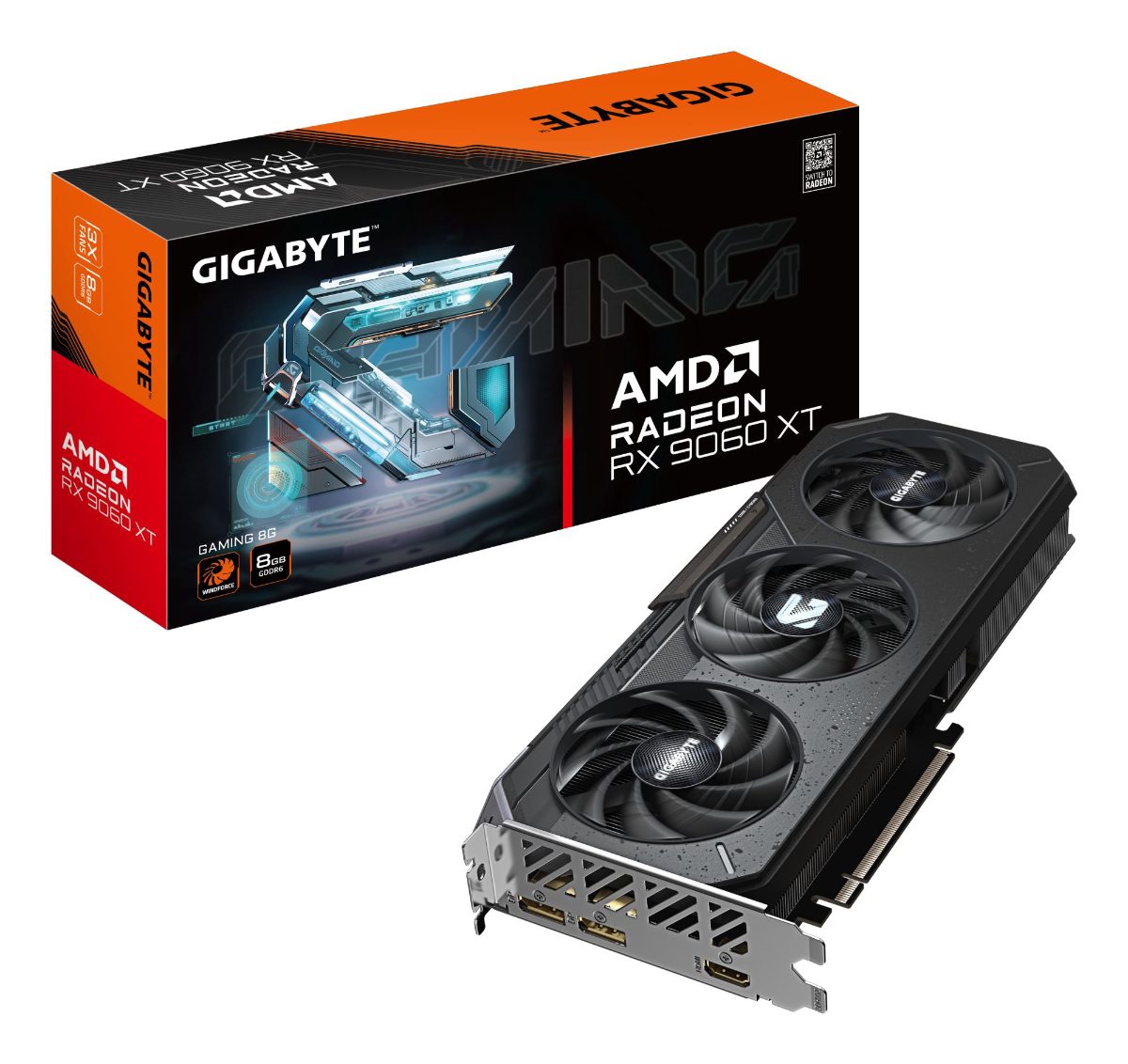 Gigabyte Radeon RX 9060 XT GAMING 8G, AMD, 8 GB, Radeon RX 9060 XT, GDDR6, HDMI ports quantity 1, PCI-E 5.0