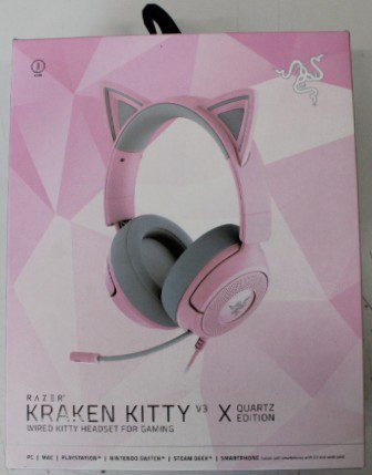 Razer Kraken Kitty V3 X Headset, Quartz, SALE OUT. Razer Gaming Headset, Kraken Kitty V3 X, Wired, Over-Ear, Microphone, Quartz, DEMO, Warranty 24 month(s)
