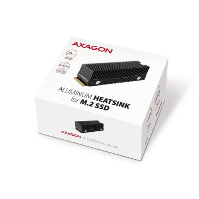 AXAGON Aluminum passive cooler for single and double-sided M.2 SSDs size 2280, height 24 mm, CLR-M2XT