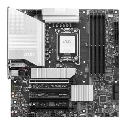 Mainboard, MSI, Intel B860 Express, LGA1851, Micro-ATX, Memory DDR5, Memory slots 4, PROB860M-AWIFI