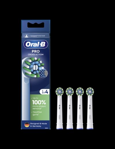 Toothbrush Heads, Cross Action Pro, Heads, For adults, Number of brush heads included 4, Number of teeth brushing modes Does not apply