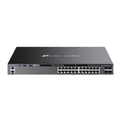 TP-LINK SG6428XHP Omada 24-Port Gigabit Stackable L3 Managed PoE+ Switch with 4 10G Slots, TP-LINK