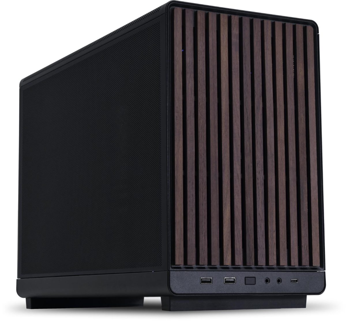 Case, LIAN LI, micro ATX/Micro-ITX, Black/Wood, Micro Tower, PC, Lian Li A3-mATX Wood Edition Black (G99.A3X-WD.00), G99.A3X-WD.00