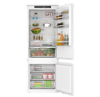 Bosch Refrigerator, KBN96VSE0, Energy efficiency class E, Built-in, Combi, Height 193.5 cm, No Frost system, Fridge net capacity 285 L, Freezer net capacity 98 L, 34 dB, White