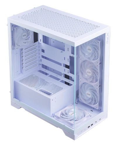 Case, ADATA, INVADER X BTF, MidiTower, Case product features Transparent panel, ATX, MicroATX, MiniITX, Colour White, INVADERXBTFMT-WHCWW
