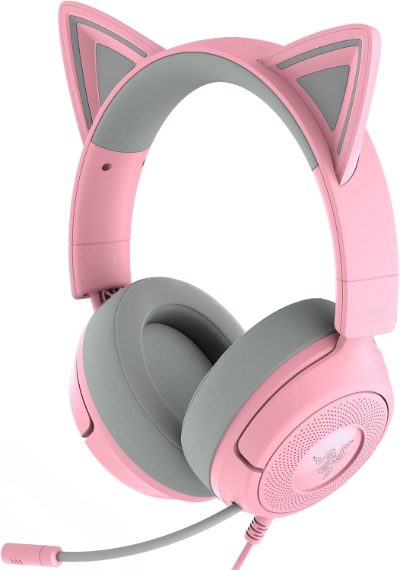 Razer Gaming Headset, Kraken Kitty V3 X, Wired, Over-Ear, Microphone, Quartz