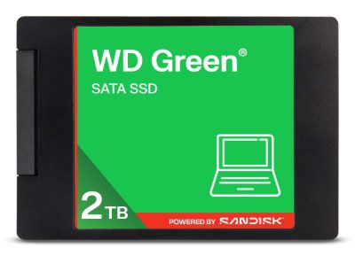 SSD, SANDISK, Green, POWERED BY SANDISK, 2000 GB, Serial ATA III, Read speed 545 MB/s, 2.5", WDS200T5G0A-00CPT0