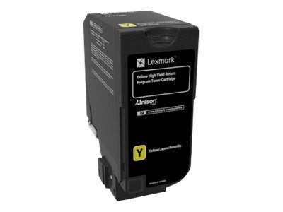 Lexmark Genuine High Capacity Yellow Return Programme 84C2HY0 Toner Cartridge, Lexmark Yellow