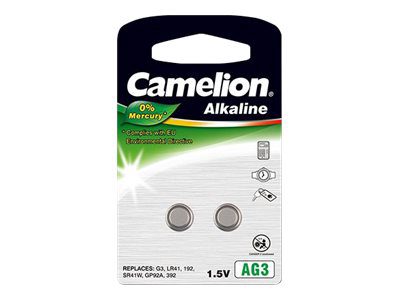 AG3/LR41/LR736/392, Alkaline Buttoncell, 2 pc(s)