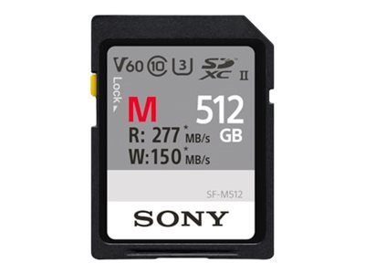UHS-II SDXC Memory Card, SF-M, 512 GB, SDXC, Flash memory class 10, U3, V60