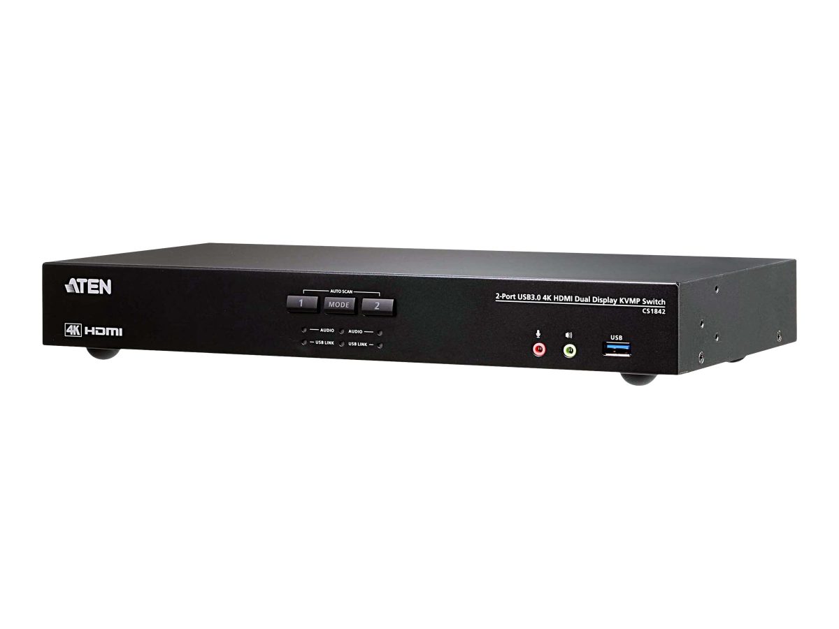 2-Port USB 3.0 4K HDMI Dual Display KVMP Switch, CS1842