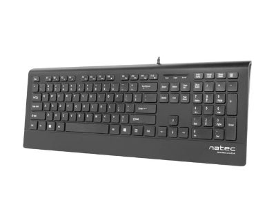 Natec Keyboard, Barracuda, US Layout, Slim, Natec, Keyboard, Barracuda, Standard, Wired, US, Black
