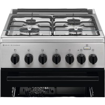 Electrolux 600.sērijas gāzes plīts ar elektrisko cepeškrāsni, melna, 50cm