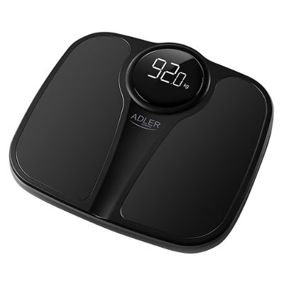 Bathroom Scale, AD 8172b, Maximum weight (capacity) 180 kg, Accuracy 100 g, Body Mass Index (BMI) measuring, Black
