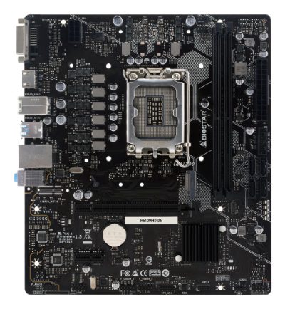 Mainboard, BIOSTAR, H610MHD D5, Intel H610, LGA 1700, micro ATX, RAM DDR5-SDRAM, 2xSlots, H610MHDD5