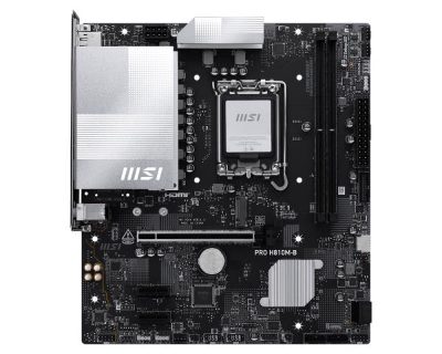 MSI PRO H810M-B, Processor family Intel H810, Processor socket LGA1851, DDR5, Supported hard disk drive interfaces SATA, M.2, Number of SATA connectors 4