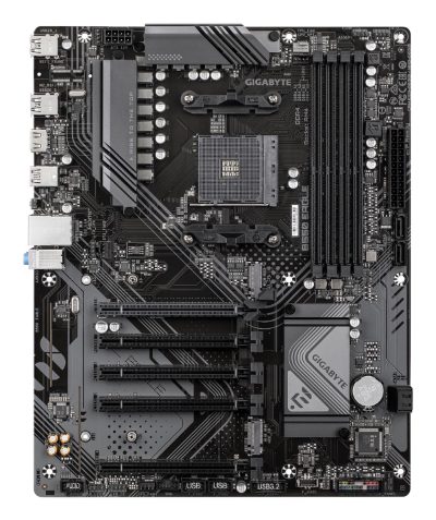 Gigabyte B550 EAGLE, Processor family AMD, Processor socket AM4, DDR4, Supported hard disk drive interfaces SATA, M.2, Number of SATA connectors 4