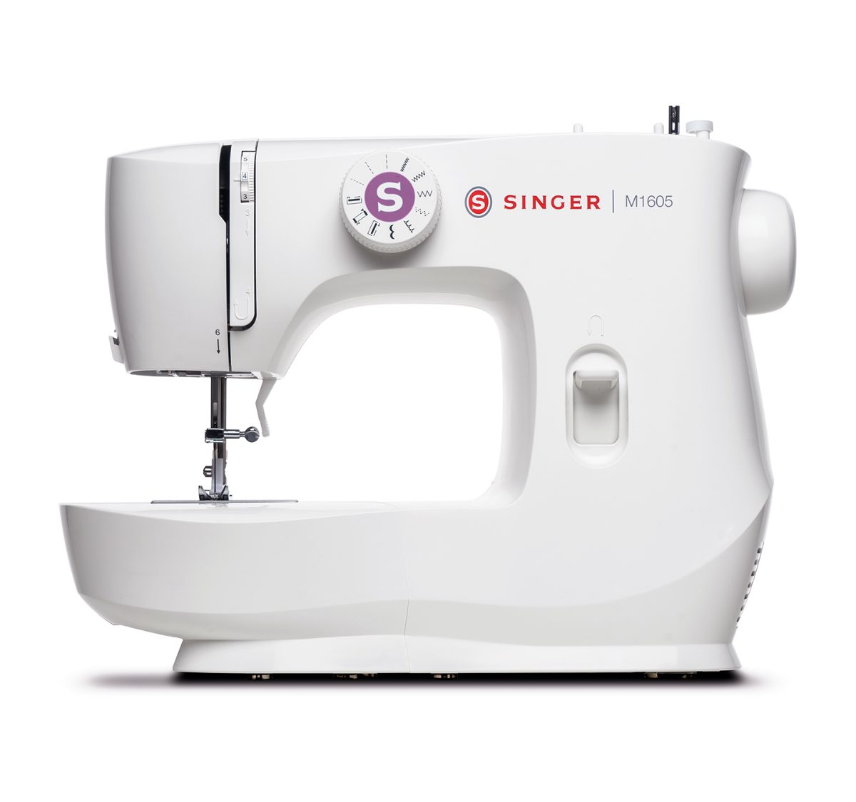 Sewing Machine, M1605, Number of stitches 6, Number of buttonholes 1, White