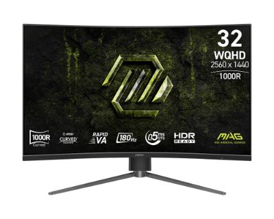 LCD Monitor, MSI, 31.5 ", 2560 x 1440 pixels, Wide Quad HD, Native aspect ratio 16:9, Curved, MAG325CQPFE18