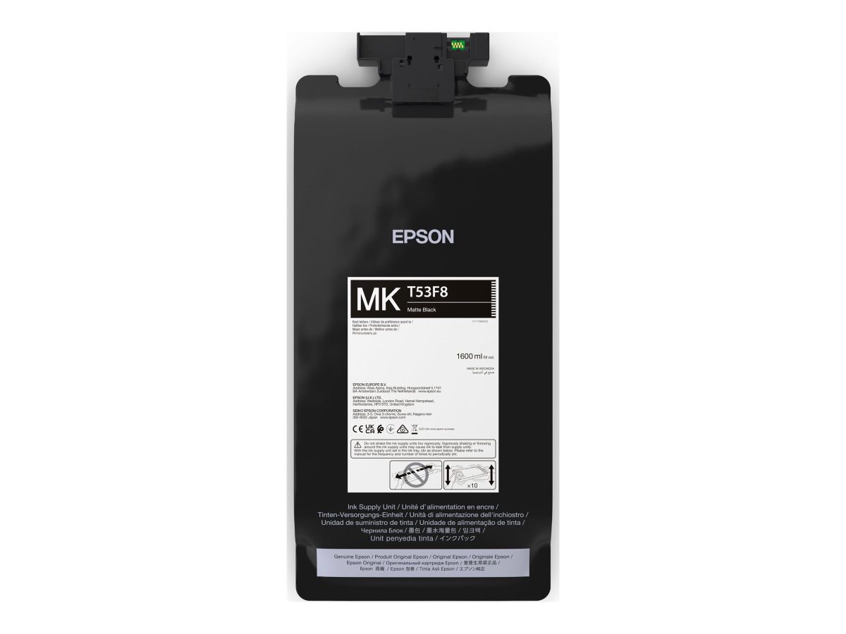 Epson P-Series T53F80N Matte Black IIPS Ink 1600ml, Epson C13T53F80N, Epson T53F8 - matte black - original - ink pouch, Epson UltraChrome Pro6, Matte black