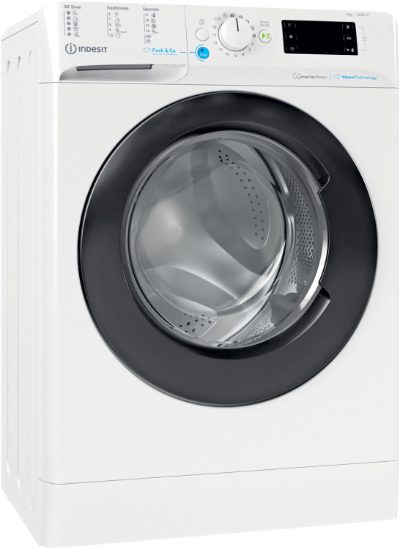 Washing machine, BWSE 71295X WBV EU, Energy efficiency class B, Front loading, Washing capacity 7 kg, 1200 RPM, Depth 43.5 cm, Width 59.5 cm, Display, Big Digit, White
