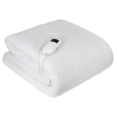 Electirc heating under-blanket with timer, CR 7422, Number of heating levels 5, Number of persons 1, Washable, Remote control, Syntetic wood, 60 W, White