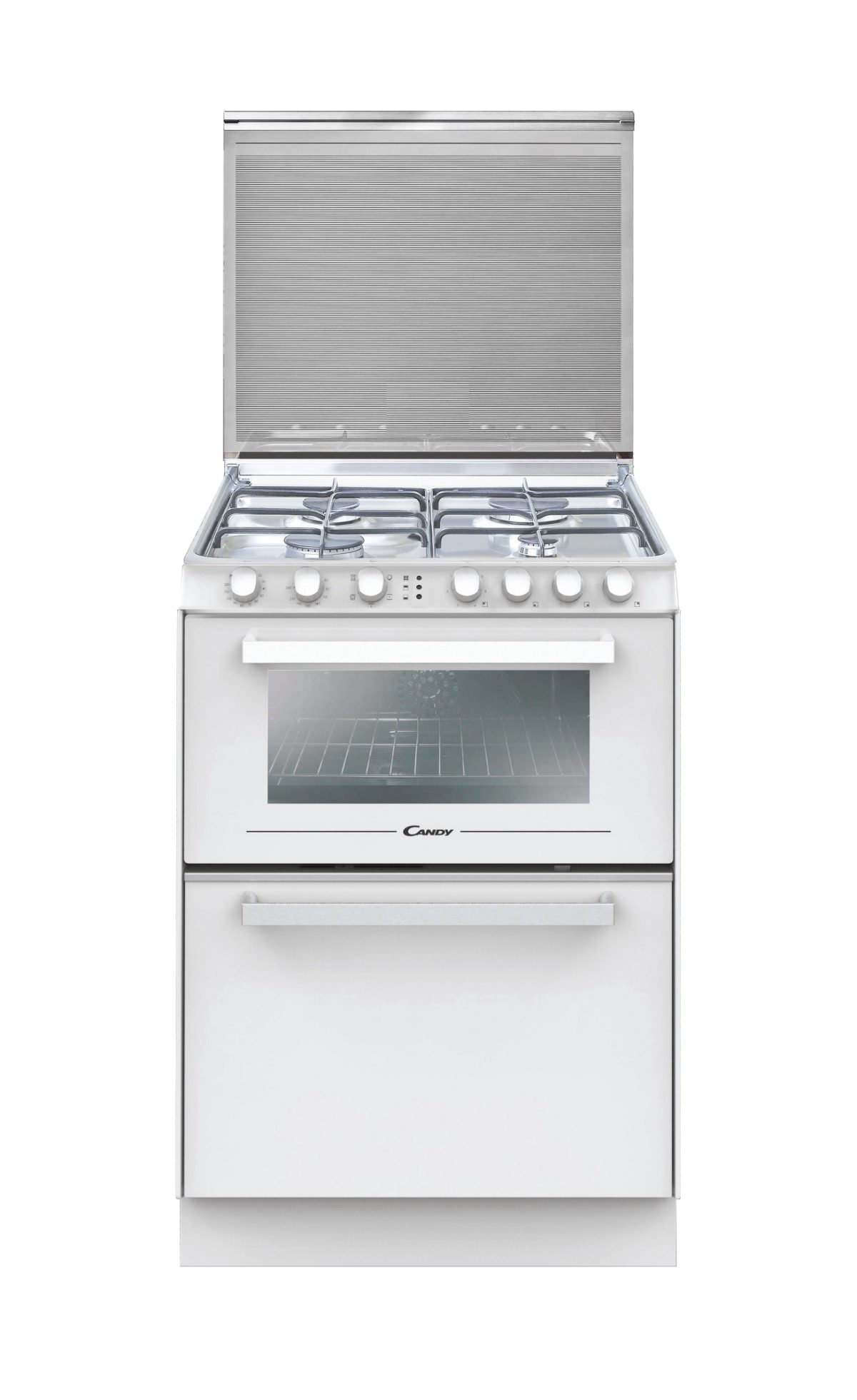 Oven, TRIO4GWNT/1, 40 L, Gas, Manual, Knobs, Convection, Height 87.5 cm, Width 60 cm, White