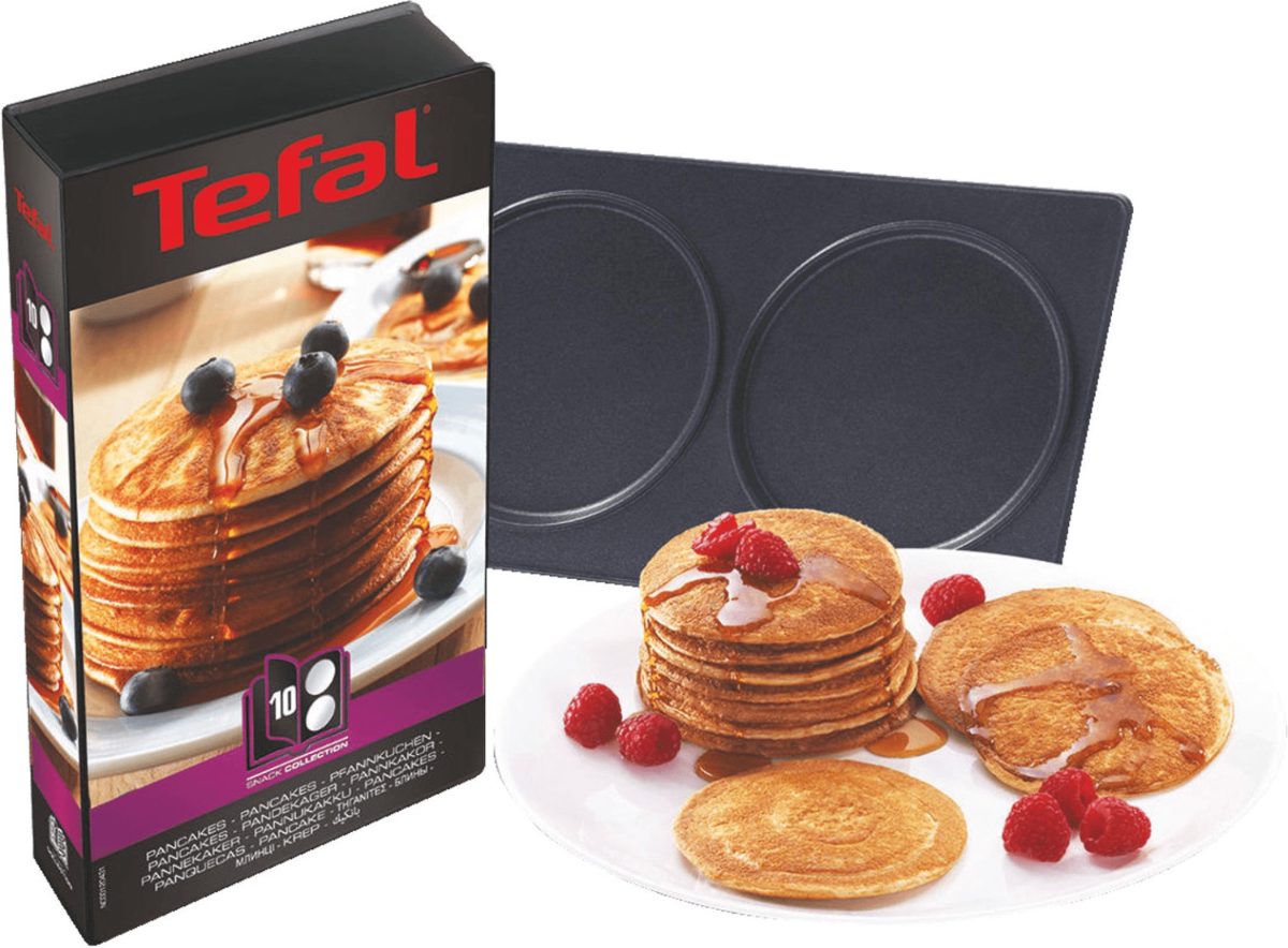 TEFAL XA801012 Pancakes plates for SW852 Sandwich maker, TEFAL, XA801012, Black