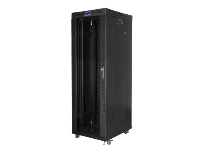 Rack cabinet 19" free-standing 37U/800x1000 (flat pack) with glass door, LCD, FF01-8037-12BL, Black