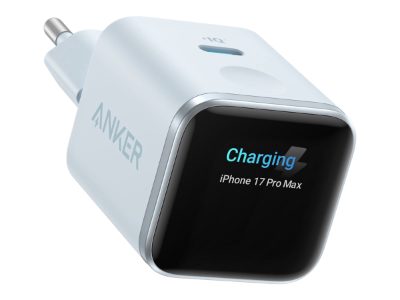 Anker Nano Charger 45W, Smart Display, Blue, Anker