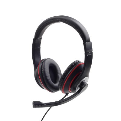 Stereo headset, MHS-03-BKRD, On-Ear, Built-in microphone, 3.5 mm
