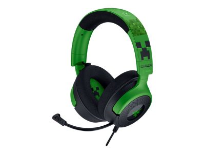 Razer Gaming Headset, Kraken V4 X, Wired, Over-Ear, Microphone, Minecraft Edition