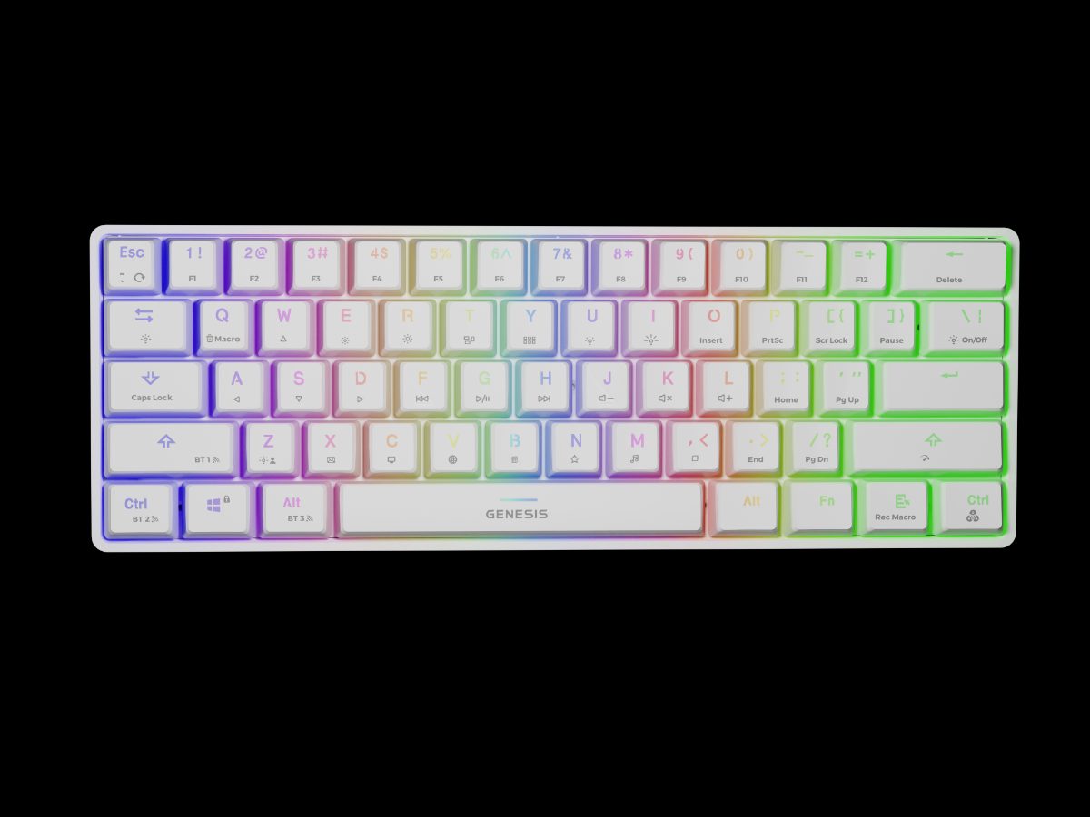 THOR 660 RGB, Gaming Keyboard, Wireless, Bluetooth, RGB LED light, US, Gateron Brown