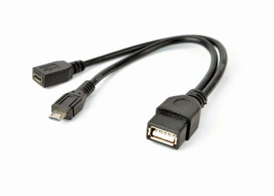 Cablexpert USB OTG AF + Micro BF to Micro BM cable, 0.15 m, Cablexpert