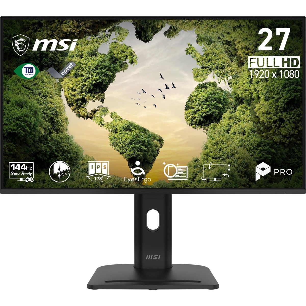 LCD Monitor, MSI, 27 ", 1920 x 1080 pixels, Full HD, Native aspect ratio 16:9, LCD, Flat, PROMP275PGNE14