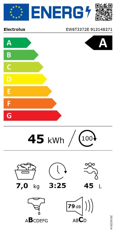 Electrolux veļas mazg.mašīna (augšas ielāde), 7 kg, A