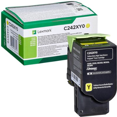 Lexmark C242XY0 Extra High Yield Return Programme, Toner cartridge, Yellow