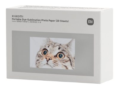 Xiaomi Portable Dye-Sublimation Photo Paper (20 Sheets), 2x3-inch